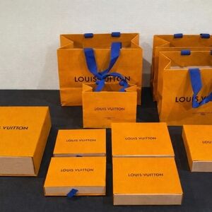 Louis Vuitton Orange Gift Set with Blue Accents